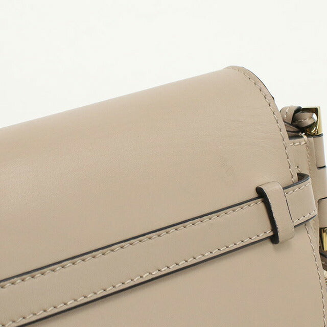 LOEWE レザー ショルダーバッグ ベージュ 中古 ロエベ 斜め掛け ショルダーバッグ レディース ブランド LOEWE