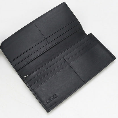 中古 ロエベ 長財布二折 メンズ ブランド LOEWE ロング ホリゾンタル ウォレット C660978X02 ブラック 財布 USDLO97622011