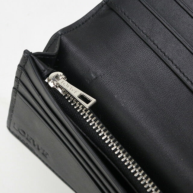 中古 ロエベ 長財布二折 メンズ ブランド LOEWE ロング ホリゾンタル ウォレット C660978X02 ブラック 財布 USDLO97622011