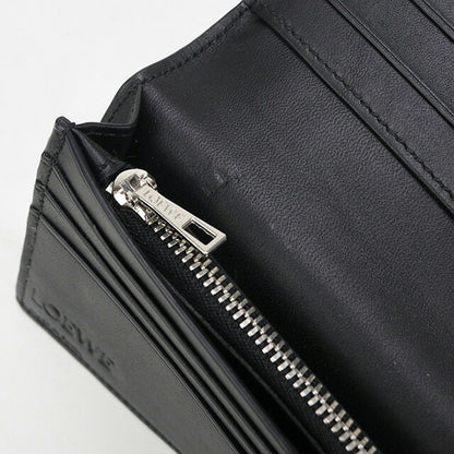 中古 ロエベ 長財布二折 メンズ ブランド LOEWE ロング ホリゾンタル ウォレット C660978X02 ブラック 財布 USDLO97622011
