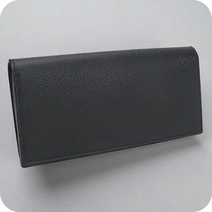 中古 ロエベ 長財布二折 メンズ ブランド LOEWE ロング ホリゾンタル ウォレット C660978X02 ブラック 財布 USDLO97622011