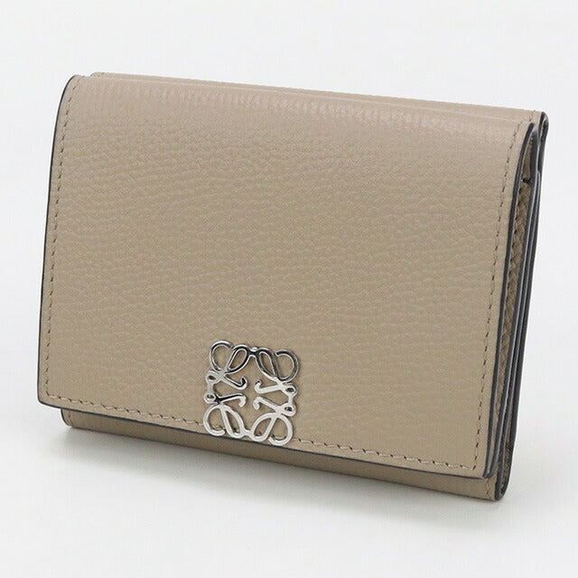 中古 ロエベ 三折財布 レディース ブランド LOEWE アナグラム トライフォールド ウォレット C821TR2X16 グレー 財布 USDLO97649011