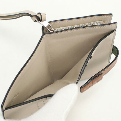 中古 ロエベ 二折財布 レディース ブランド LOEWE コンパクト ジップウォレット グリーン 財布 USDLO97829011