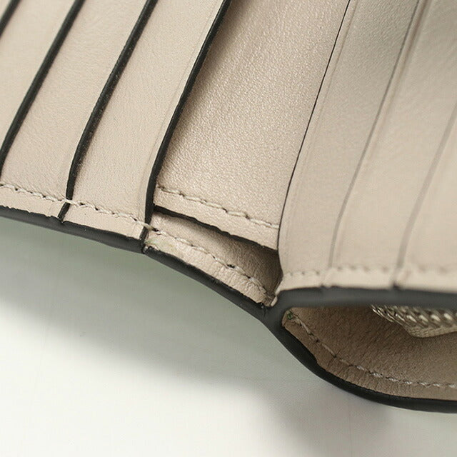 中古 ロエベ 二折財布 レディース ブランド LOEWE コンパクト ジップウォレット グリーン 財布 USDLO97829011