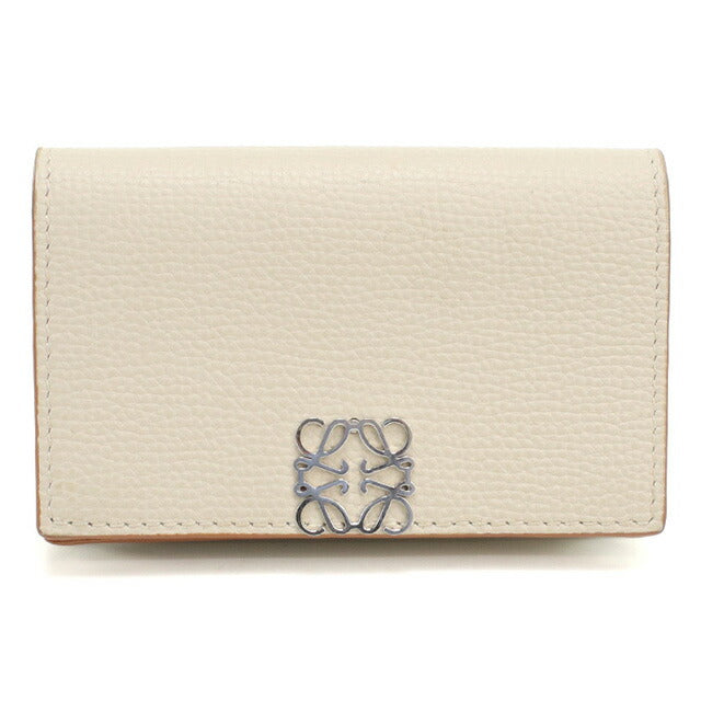 中古 ロエベ 名刺入れ レディース ブランド LOEWE アナグラム ビジネスカードホルダー ベージュ 小物 USDLO97830011
