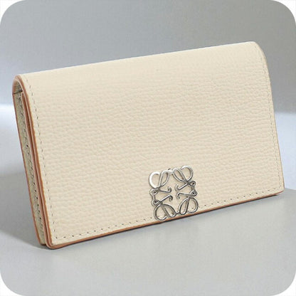 中古 ロエベ 名刺入れ レディース ブランド LOEWE アナグラム ビジネスカードホルダー ベージュ 小物 USDLO97830011