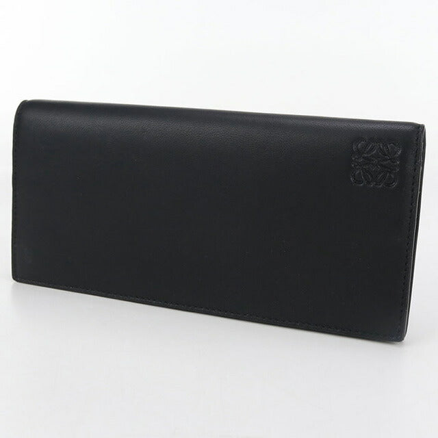 中古 ロエベ 長財布二折 メンズ ブランド LOEWE ロング ホリゾンタルウォレット ブラック 財布 USDLO98177011
