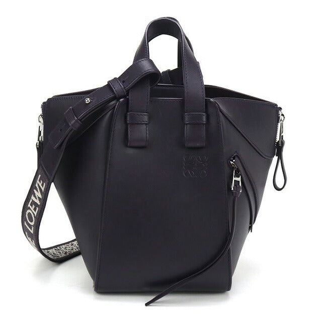 中古 ロエベ ハンドバッグ レディース ブランド LOEWE ハンモックバッグ コンパクト A538H13X14 パープル バッグ USDLO98306011