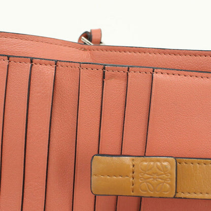 中古 ロエベ 二折財布 レディース ブランド LOEWE コンパクト ジップウォレット レザー ベージュ 財布 USDLO98521011