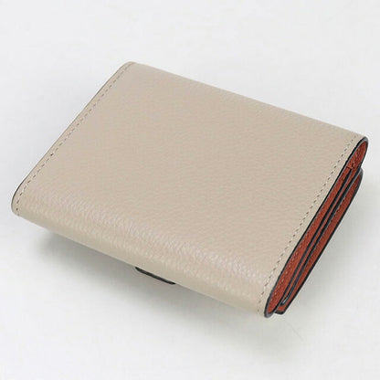 中古 ロエベ 三折財布 レディース ブランド LOEWE トライフォールド ウォレット ベージュ 財布 USDLO98676011