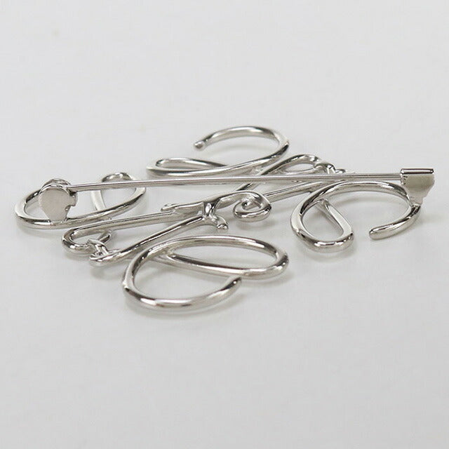 【美品】　ロエベ　ブローチ　シルバー 中古 ロエベ ブローチ レディース ブランド LOEWE アナグラム