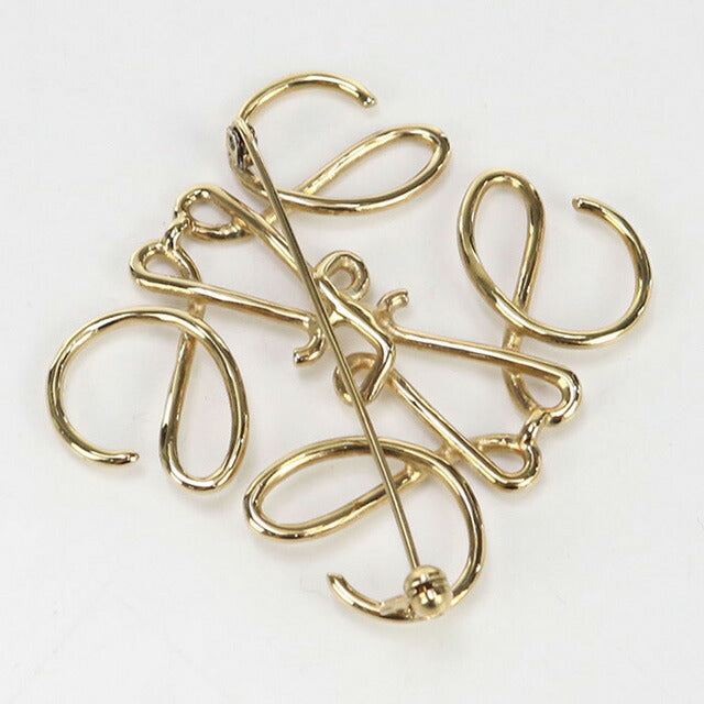 中古 ロエベ ブローチ レディース ブランド LOEWE アナグラム 111.25.020 ゴールド 小物 USDLO99020011