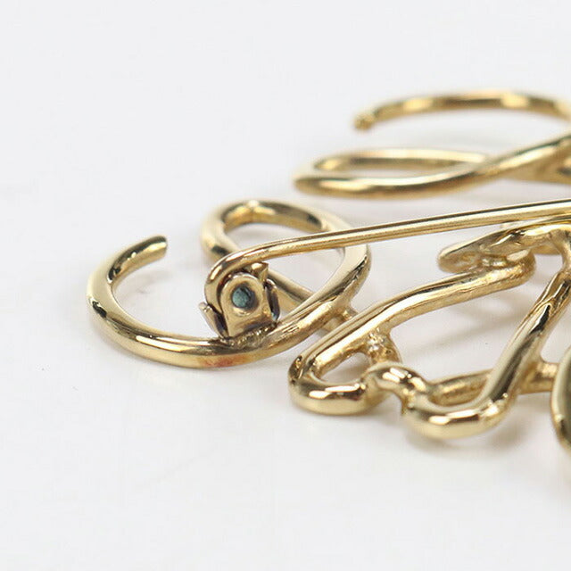 中古 ロエベ ブローチ レディース ブランド LOEWE アナグラム 111.25.020 ゴールド 小物 USDLO99020011