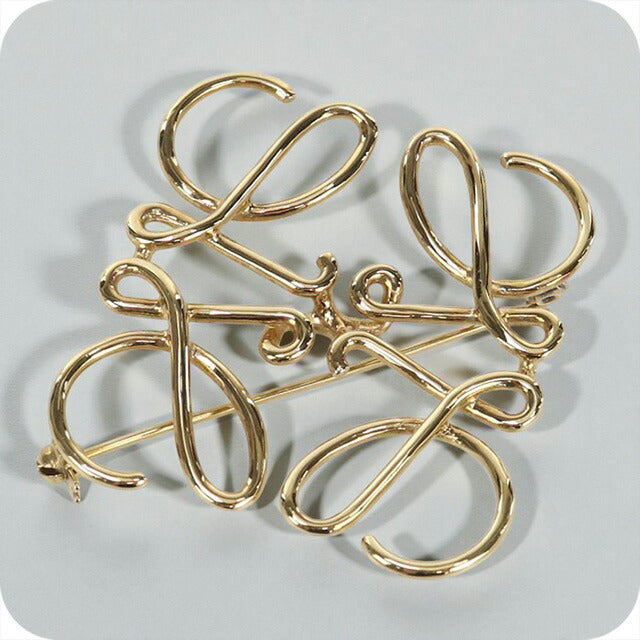 二手 LOEWE 胸针 女士品牌 LOEWE Anagram 111.25.020 金色配饰 USDLO99020011