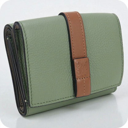 中古 ロエベ 三折財布 レディース ブランド LOEWE トライフォールドウォレット C660TR2X03 グリーン 財布 USDLO99128011