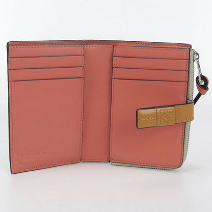 中古 ロエベ 二折財布 レディース ブランド LOEWE スリムジップ バイフォールドウォレット C660P3002 ベージュ 財布 USDLO99130011