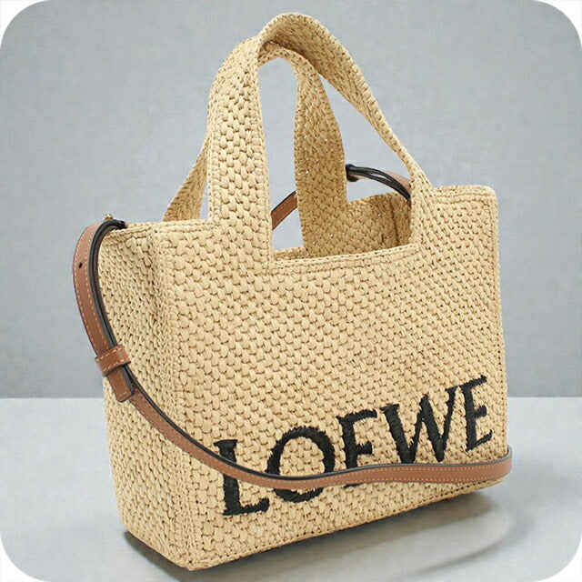 中古 ロエベ カゴバッグ レディース ブランド LOEWE ロエベ フォント スモール 2WAY A685B59X03 ベージュ バッグ USDLO99430011