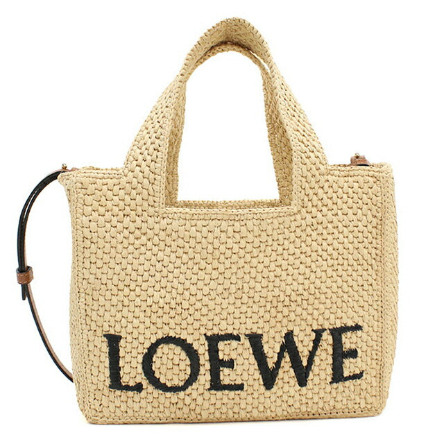 中古 ロエベ カゴバッグ レディース ブランド LOEWE ロエベ フォント スモール 2WAY A685B59X03 ベージュ バッグ USDLO99430011