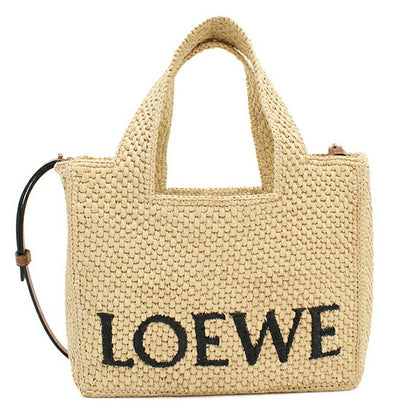 中古 ロエベ カゴバッグ レディース ブランド LOEWE ロエベ フォント スモール 2WAY A685B59X03 ベージュ バッグ USDLO99430011