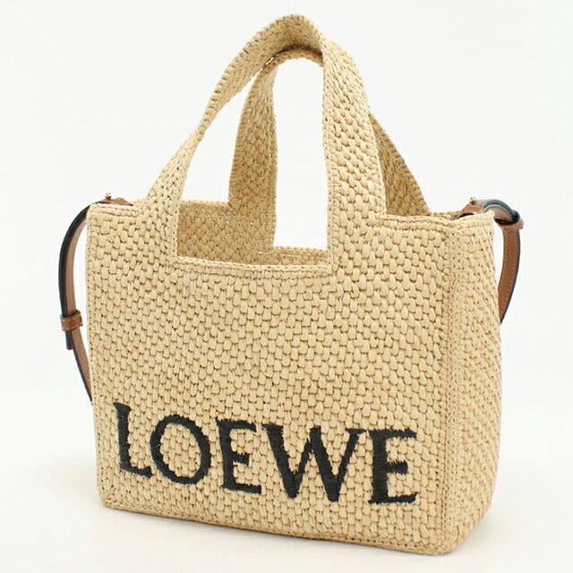 中古 ロエベ カゴバッグ レディース ブランド LOEWE ロエベ フォント スモール 2WAY A685B59X03 ベージュ バッグ USDLO99430011