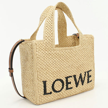 中古 ロエベ カゴバッグ レディース ブランド LOEWE ロエベ フォント スモール 2WAY A685B59X03 ベージュ バッグ USDLO99430011