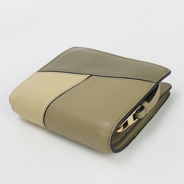中古 ロエベ 二折財布 レディース ブランド LOEWE パズル コンパクト