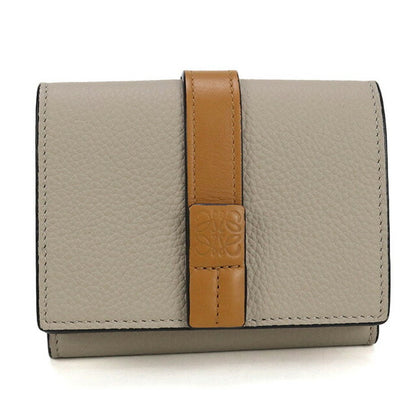 中古 ロエベ 三折財布 レディース ブランド LOEWE トライフォールド ウォレット レザー C660TR2X03 ベージュ 財布 USDLO99836011
