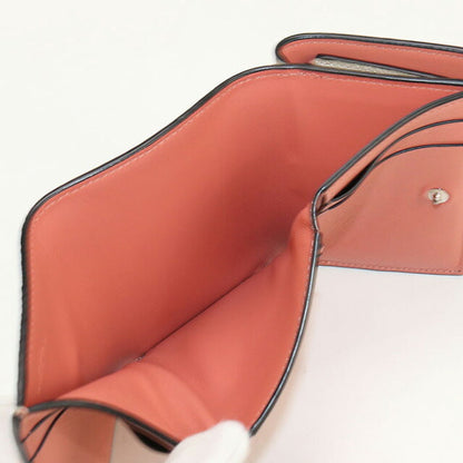 中古 ロエベ 三折財布 レディース ブランド LOEWE トライフォールド ウォレット レザー C660TR2X03 ベージュ 財布 USDLO99836011