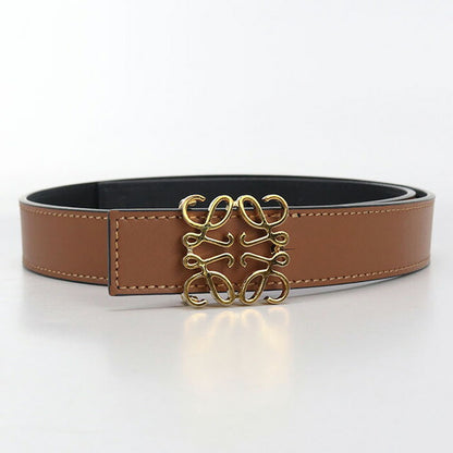 中古 ロエベ ベルト レディース ブランド LOEWE アナグラム リバーシブル レザー E821Z26X03 ブラウン 小物 USDLO99837011