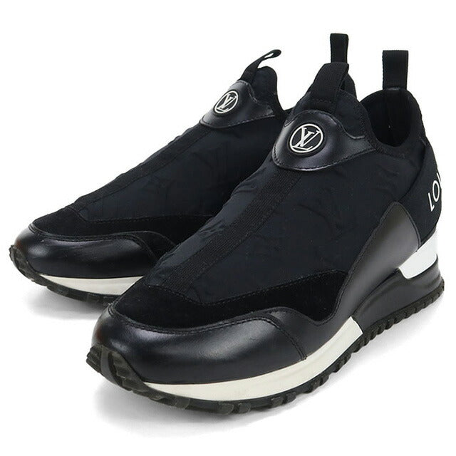 中古 ルイヴィトン スニーカー レディース ブランド LOUIS VUITTON ランアウェイ・ライン レザー 1AB3GF ブラック シューズ USDLV100138011