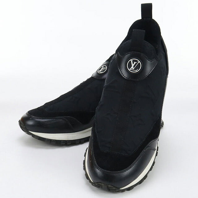 中古 ルイヴィトン スニーカー レディース ブランド LOUIS VUITTON ランアウェイ・ライン レザー 1AB3GF ブラック シューズ USDLV100138011