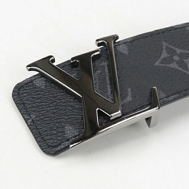 中古 ルイヴィトン ベルト メンズ ブランド LOUIS VUITTON エクリプス ベルト・LVイニシャル 40MM レザー M9043S ブラック 小物 USDLV101613011