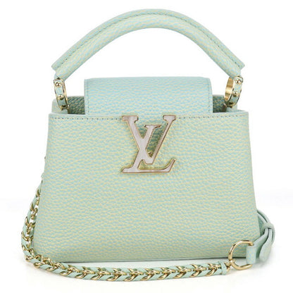 二手路易威登手提包 女士品牌 LOUIS VUITTON 夏季 Stardust Capucines MINI 2WAY M59850 绿色包 USDLV103467011