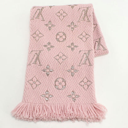 中古 ルイヴィトン マフラー レディース ブランド LOUIS VUITTON エシャルプ・ロゴマニア シャイン M70466 ピンク 小物 USDLV104098011