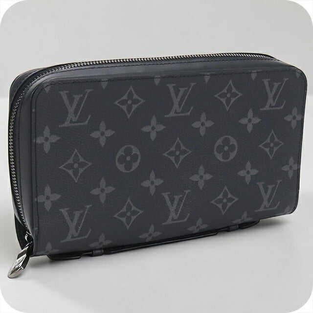 中古 ルイヴィトン 長財布ラウンドファスナー メンズ ブランド LOUIS VUITTON エクリプス ジッピーXL M61698 ブラック USDLV105257011