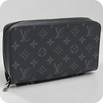 Used Louis Vuitton long wallet round zipper men&