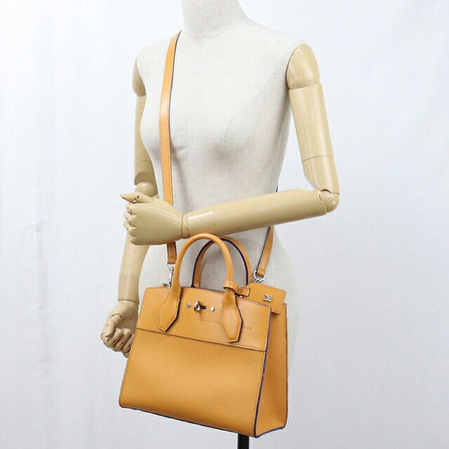 中古 ルイヴィトン ハンドバッグ レディース ブランド LOUIS VUITTON トリヨン シティスティーマPM 2WAY レザー オレンジ USDLV106321011