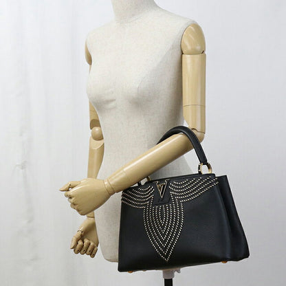 Used Louis Vuitton Handbag Ladies Brand LOUIS VUITTON Taurillon Capucines PM Leather Black USDLV107802011