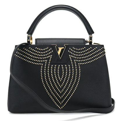 Used Louis Vuitton Handbag Ladies Brand LOUIS VUITTON Taurillon Capucines PM Leather Black USDLV107802011