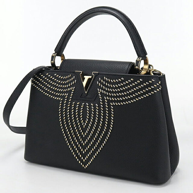 Used Louis Vuitton Handbag Ladies Brand LOUIS VUITTON Taurillon Capucines PM Leather Black USDLV107802011