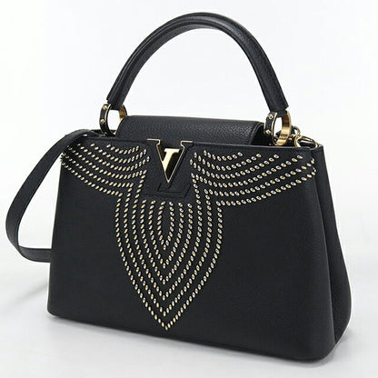 Used Louis Vuitton Handbag Ladies Brand LOUIS VUITTON Taurillon Capucines PM Leather Black USDLV107802011
