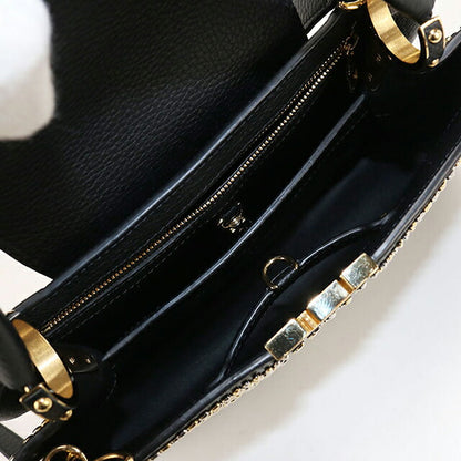 Used Louis Vuitton Handbag Ladies Brand LOUIS VUITTON Taurillon Capucines PM Leather Black USDLV107802011