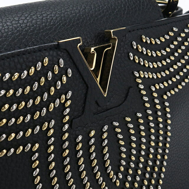 Used Louis Vuitton Handbag Ladies Brand LOUIS VUITTON Taurillon Capucines PM Leather Black USDLV107802011