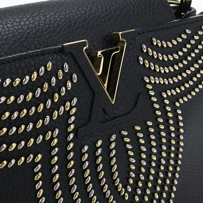 Used Louis Vuitton Handbag Ladies Brand LOUIS VUITTON Taurillon Capucines PM Leather Black USDLV107802011