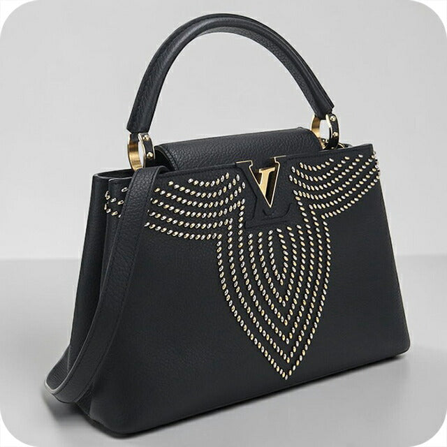 Used Louis Vuitton Handbag Ladies Brand LOUIS VUITTON Taurillon Capucines PM Leather Black USDLV107802011