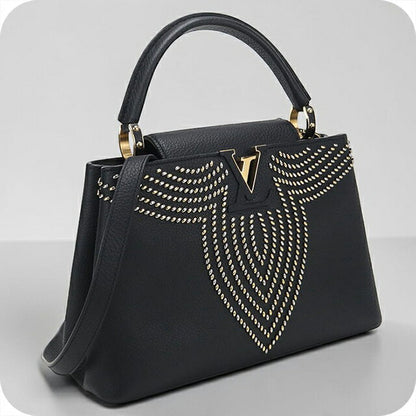 Used Louis Vuitton Handbag Ladies Brand LOUIS VUITTON Taurillon Capucines PM Leather Black USDLV107802011