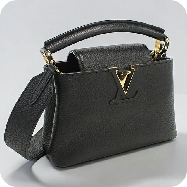 Used Louis Vuitton Handbag Ladies Brand LOUIS VUITTON Taurillon Capucines MINI Leather M56669 Black USDLV108709011