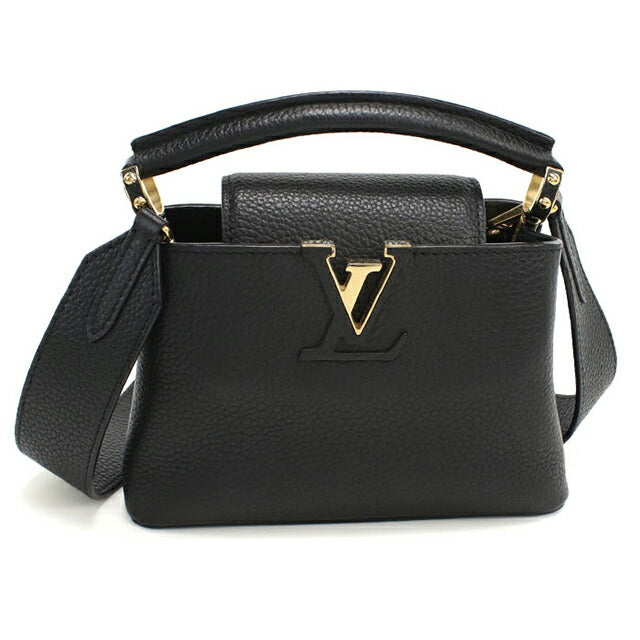 Used Louis Vuitton Handbag Ladies Brand LOUIS VUITTON Taurillon Capucines MINI Leather M56669 Black USDLV108709011