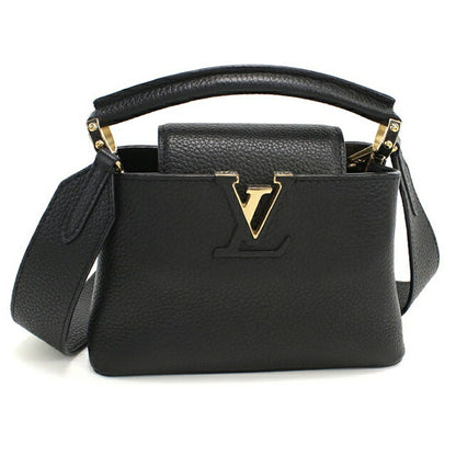 Used Louis Vuitton Handbag Ladies Brand LOUIS VUITTON Taurillon Capucines MINI Leather M56669 Black USDLV108709011