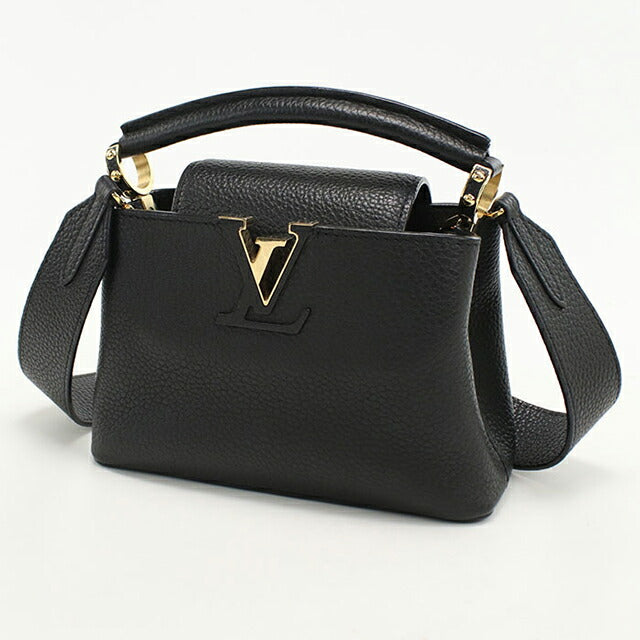 Used Louis Vuitton Handbag Ladies Brand LOUIS VUITTON Taurillon Capucines MINI Leather M56669 Black USDLV108709011